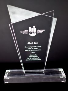 Abid Ullah Jan - Crime Prevention Ottawa - Community Safety Leader Award - 2009